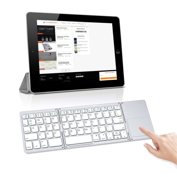 Foldable Bluetooth Keyboard with touch-pad