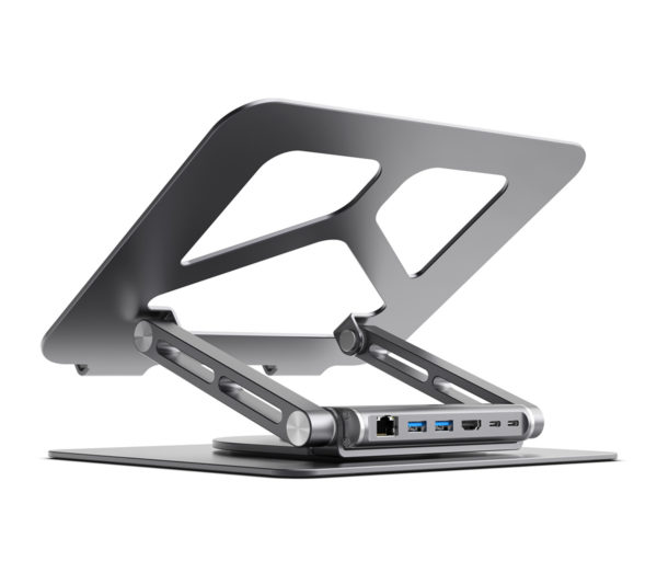 Innodude Swivel Laptop Stand with 5 Ports Detachable Hub