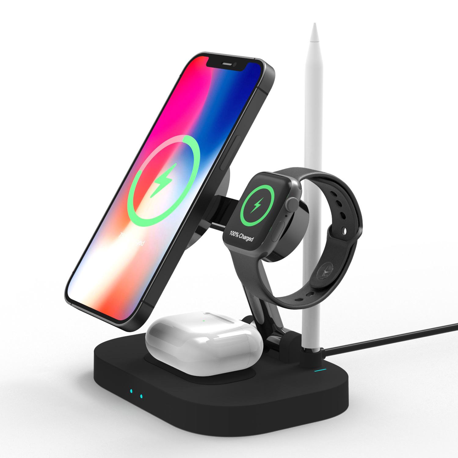 Gotek 4-in-1 portable wireless charging station Gotek 4-in-1 portable wireless charging station